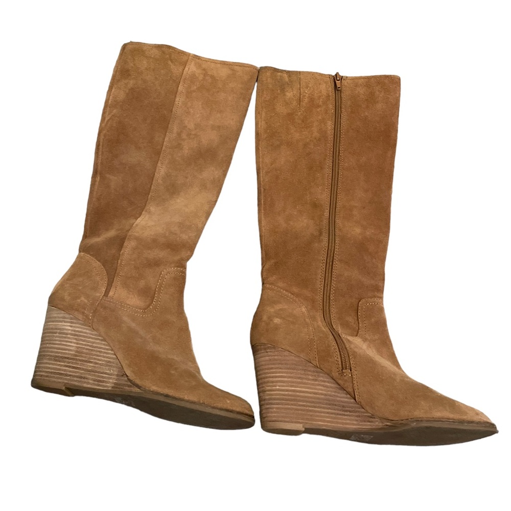 Lucky Brand Tan Wedge Boots